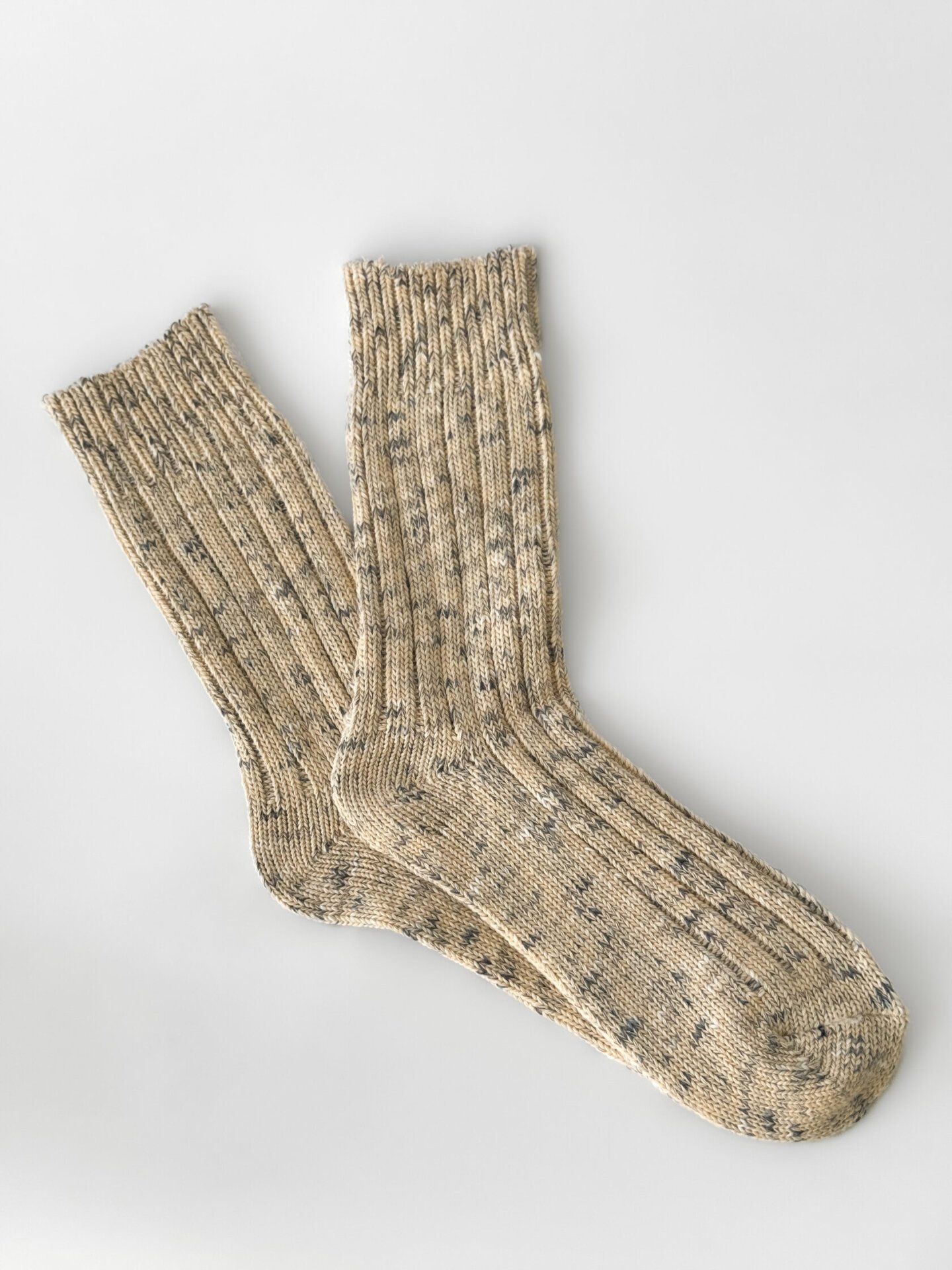 Skarpetki wełniane niebielone, biały melanż