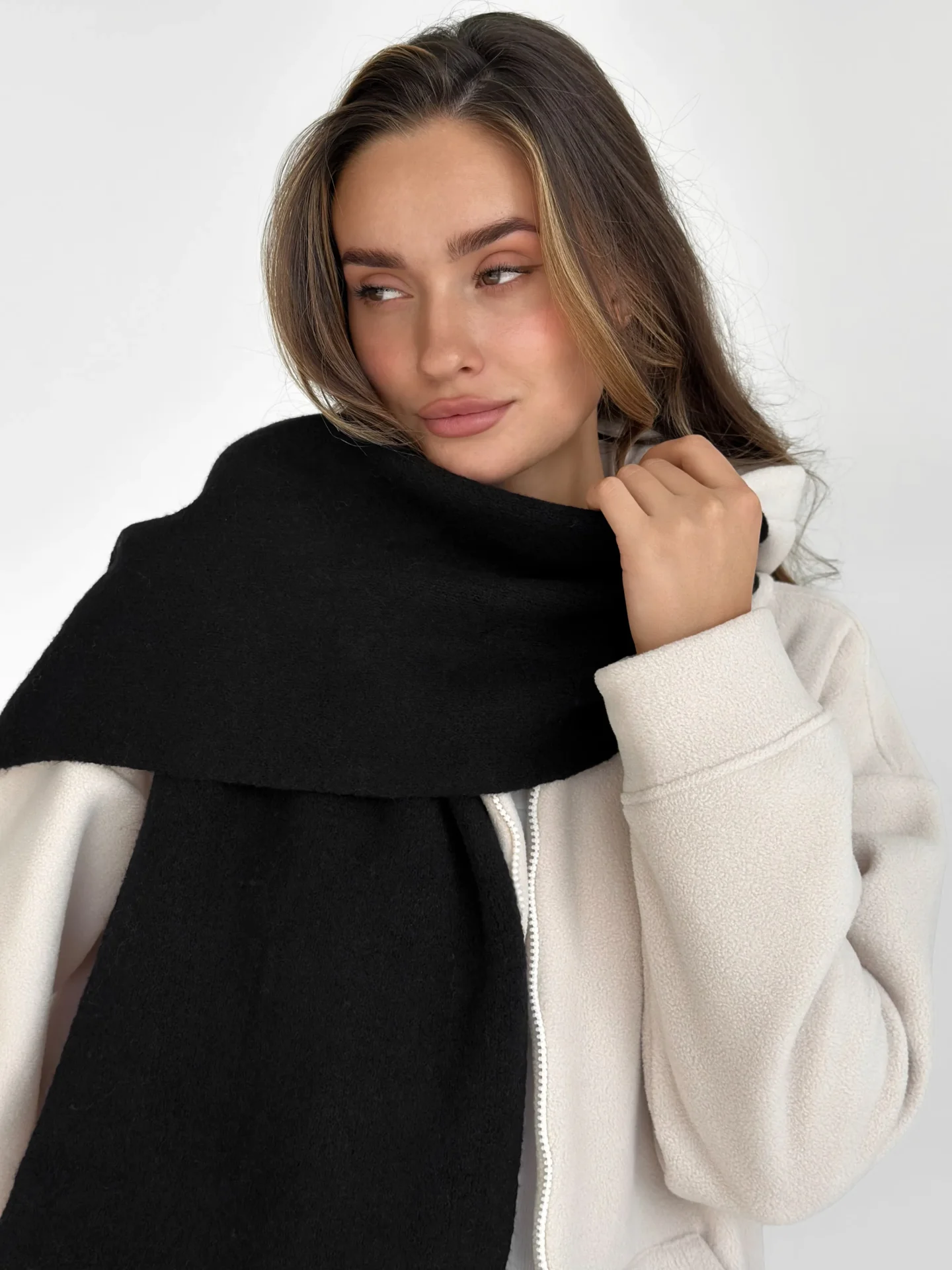 Szalik dziany, czarny