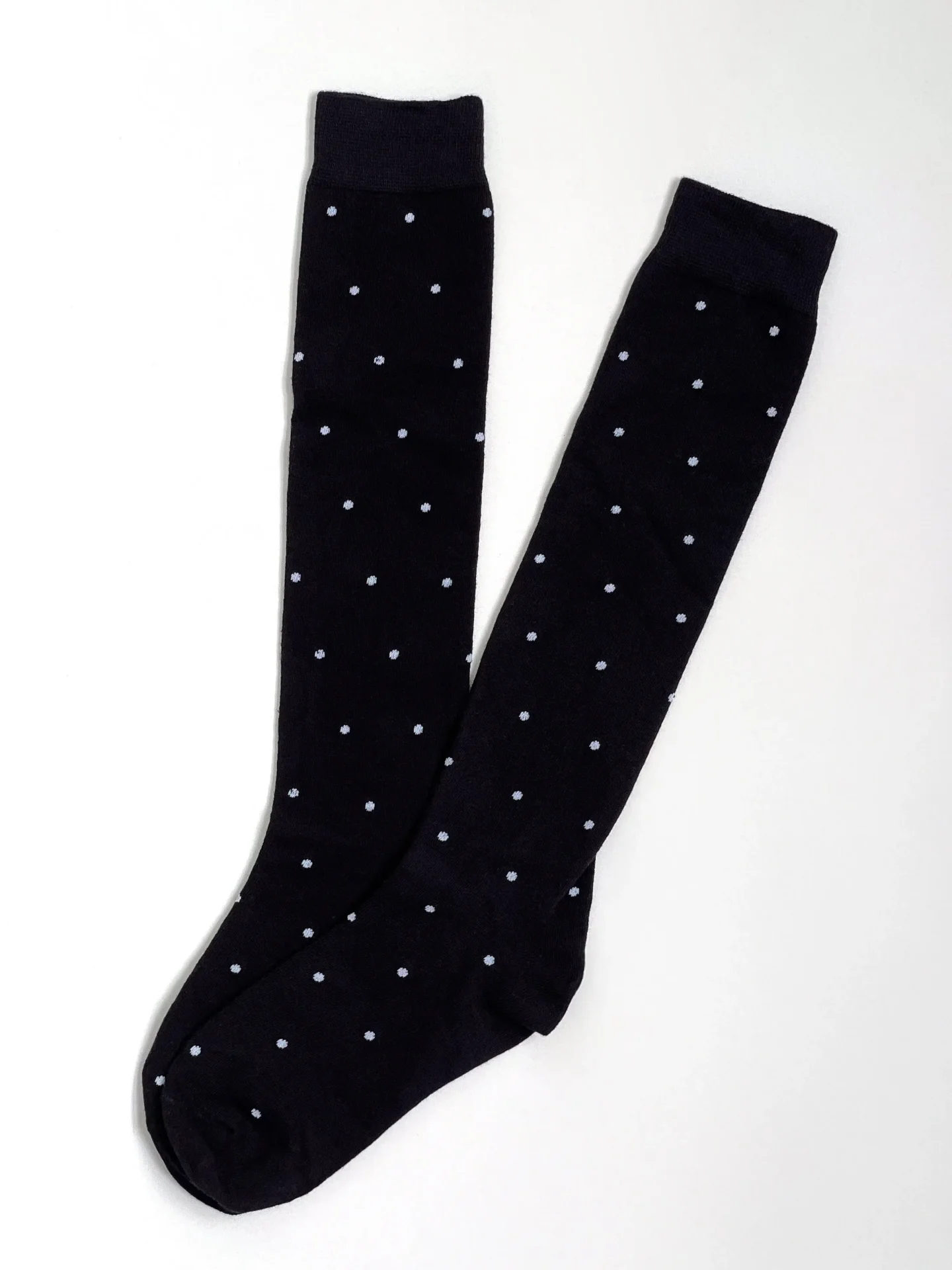 Golfy bawełniane, czarne w białe groszki