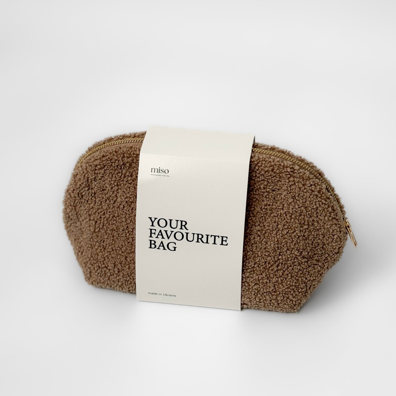 Kosmetyczka TEDDY średnia trójkątna, brązowa