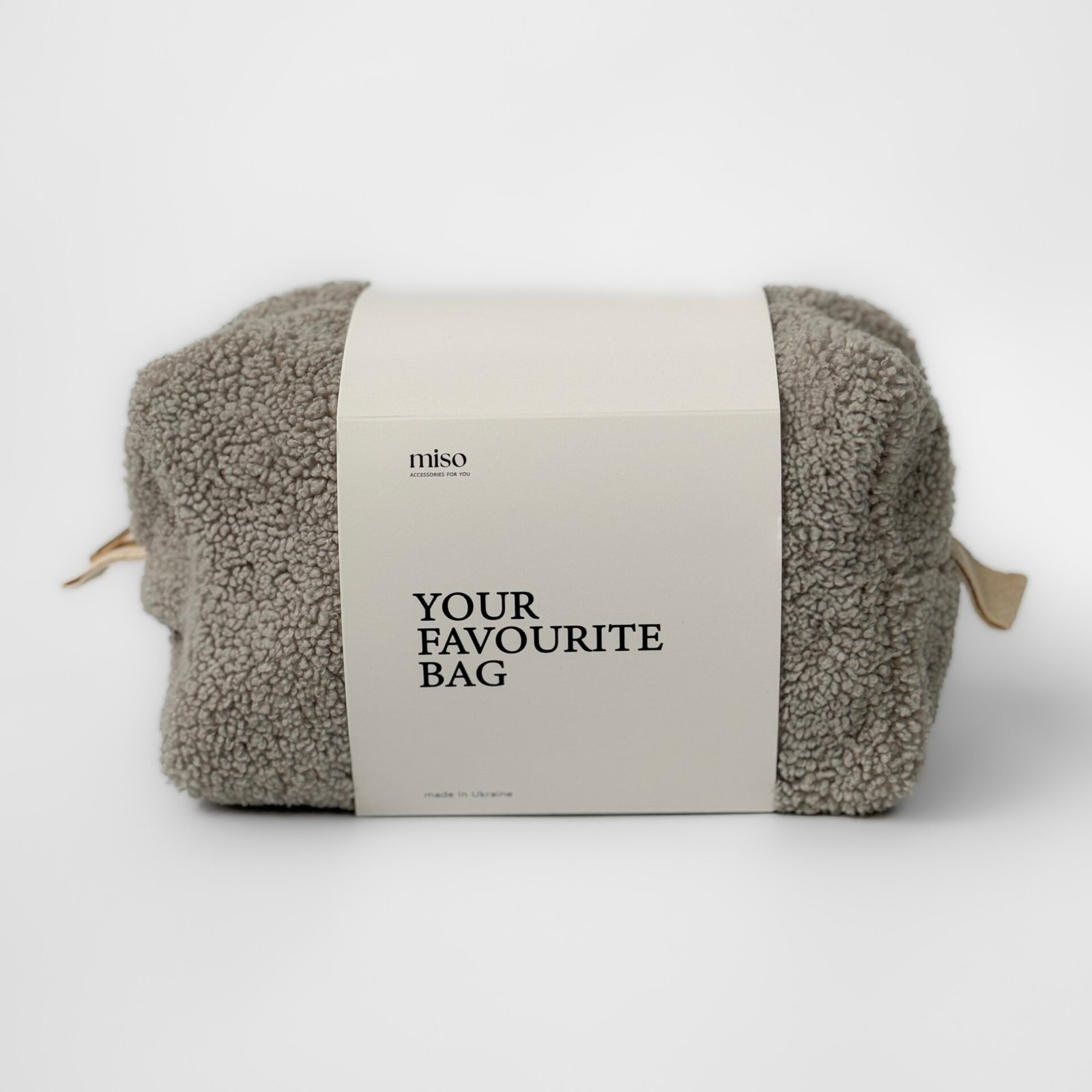 Kosmetyczka TEDDY średnia kwadratowa, jasnoszara